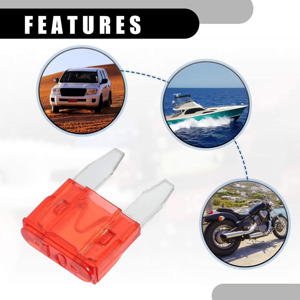 Partuto Набор из 5 мини 10А APM/ATM Универсальный автомобильный предохранитель типа предохранителя Короткий