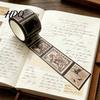Ретро Ваcи Лента Винтажный Штамп Рулон Эстетичная Декоративная Маскировочная Лента Клейкая для DIY Арт Поделок Ведения Дневника Скрапбукинга Принадлежности