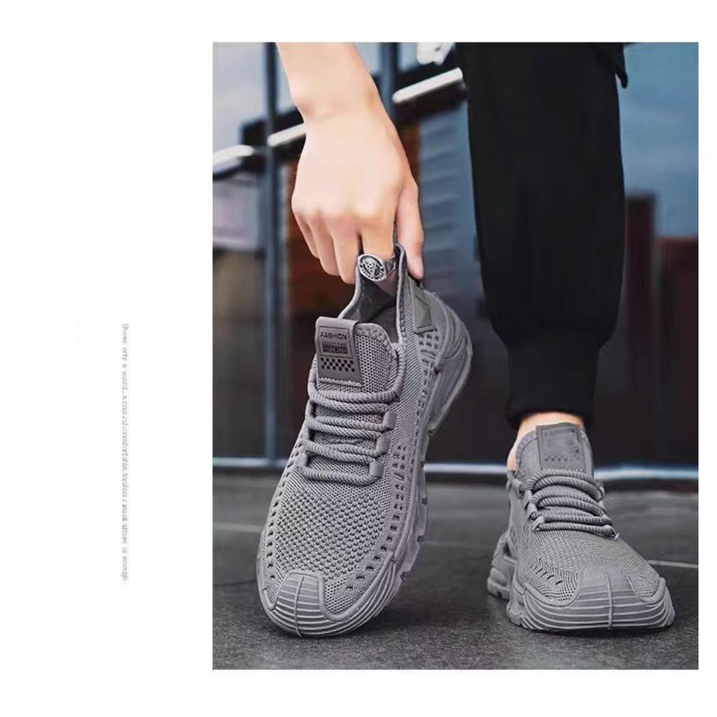 Мужская летняя новая сетчатая дышащая мужская повседневная обувь трендовые универсальные полые туфли на одну ногу однотонные туфли