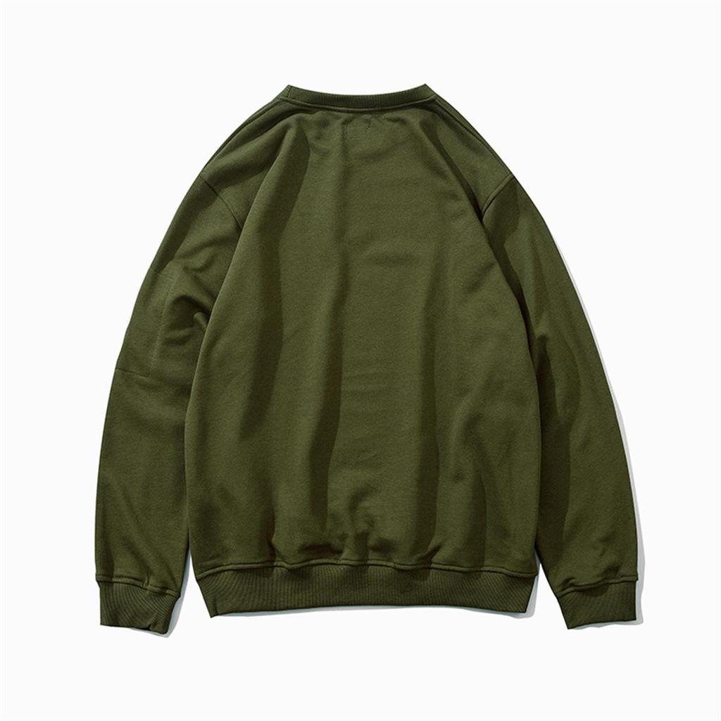 CP Lens Мужская свободная однотонная толстовка-куртка с круглым вырезом - Повседневный модный молодежный бренд