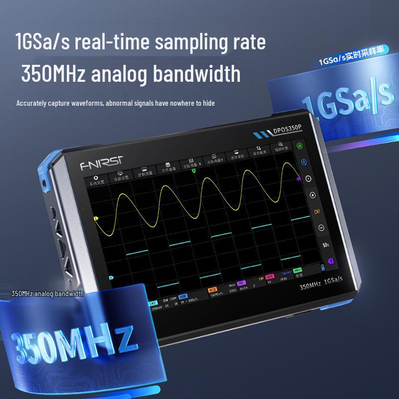 FNIRSI DPOS350P 4-в-1 350M Планшет: Осциллограф, Генератор сигналов, Анализатор спектра, Частотомер