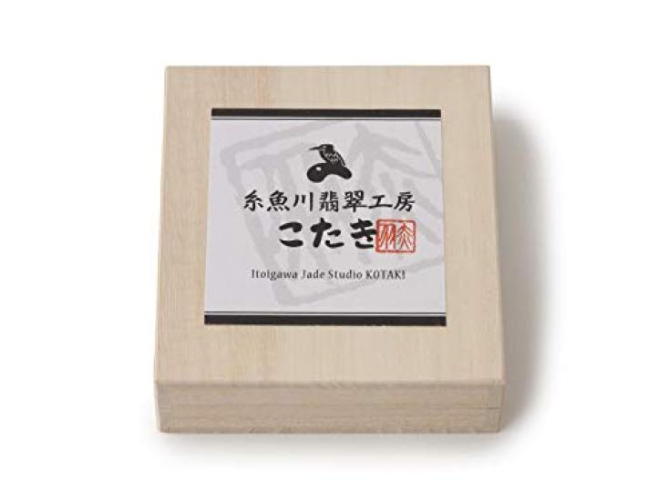 17см Итоигава Натуральный Жадеит Ириконзава Японский Национальный Дзёмон Камень Силы Мастерская по Жадеиту Специальный Сертификат Качества Дерево Павловния ABR0894 (10мм