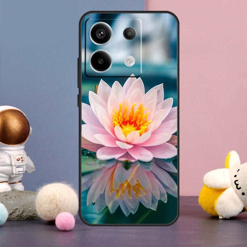 Чехол Цветок Лотоса для Xiaomi Redmi Note 14 9 10 11 12 13 15 Pro Plus Redmi 15 15C 10C 12C 13C 14C
