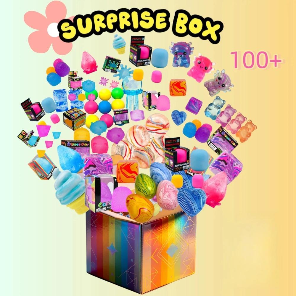 100+ Штук Игрушки-Сюрприз Новинка Снятие Стресса Разные Мягкие Фигурки Секретная Коробка Веселье Игрушка-Антистресс Снятие Стресса Сюрприз