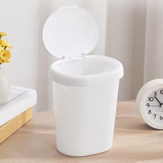 Мусорное ведро с крышкой для предотвращения запаха, настольное мусорное ведро, маленькое кухонное мусорное ведро, легко открывающийся переносной контейнер для отходов
