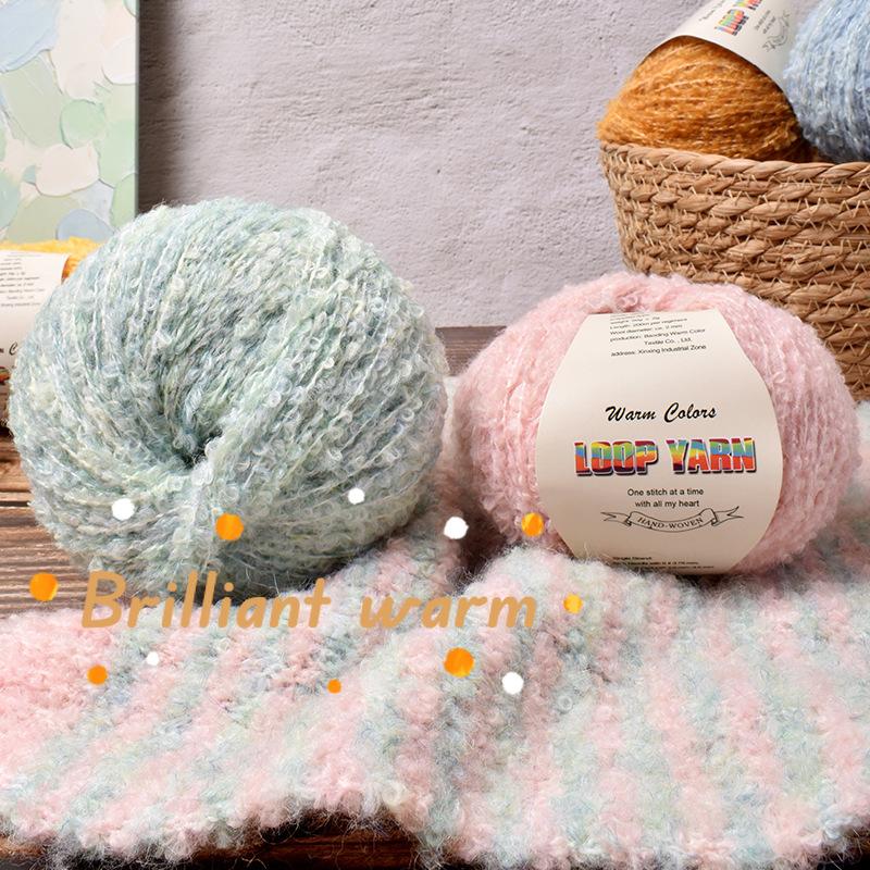 50 г/моток Смесовая пряжа-косичка Пряжа Teddy Мягкая Вязаная Крючком Крашеная Пряжа DIY Ручное Вязание Крючком Вязаный Свитер Шапка Кукла