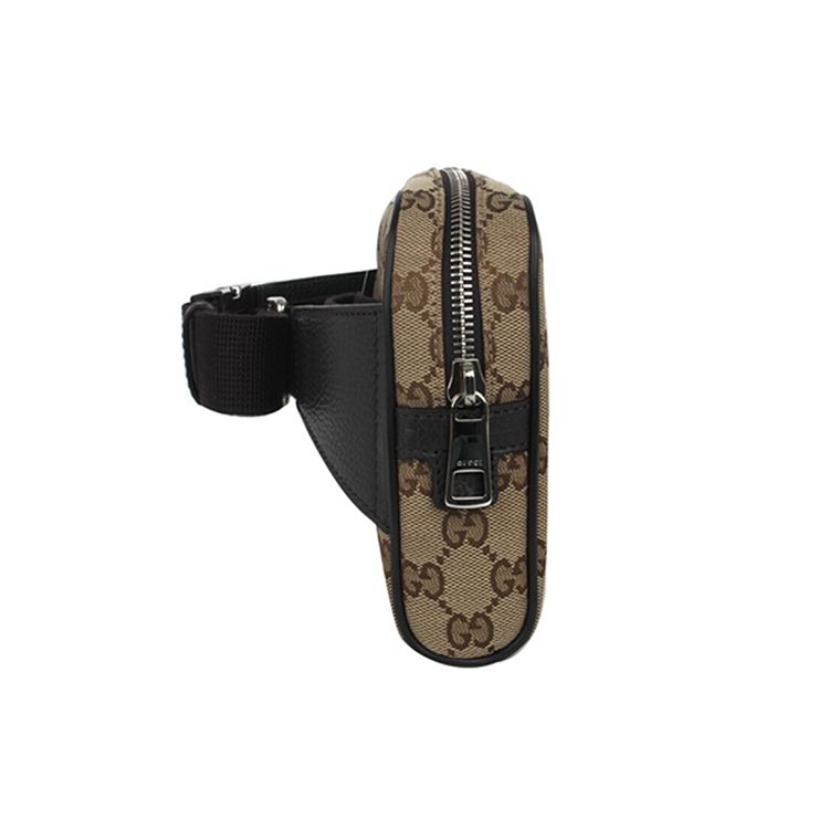Gucci Поясная сумка GG Supreme Бежевый/Черный Унисекс Сумки Коричневый 449174-KY9KN-9886