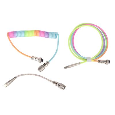 Игровая клавиатура Кабель градиентного цвета RGB светящаяся настраиваемая механическая клавиатура выдвижная USB C