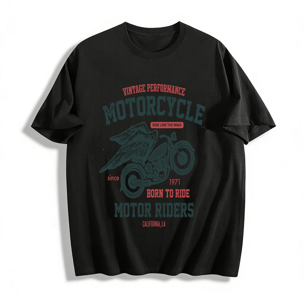 Винтажная футболка с графическим принтом для мотоциклистов Born To Ride LA Топ байкера Хлопковая футболка