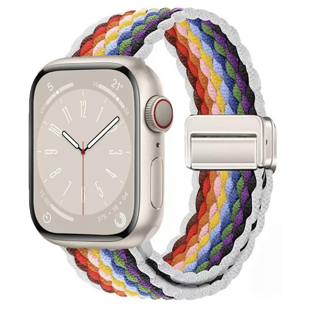 Magnetic Nylon Strap Adjustable Buckle for Apple Watch Strap Ultra2 49mm 45mm 44mm 41mm 40mm 38mm Band for Apple Watch Band iWatch 9 8 7 6 5 4 3 2 SE
