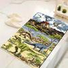 1Pc Dinosaur World Adventure Rug, Office Carpet Indoor Outdoor Doormat, Non-Slip Soft, Living Room, Christmas Halloween Gift. M928347