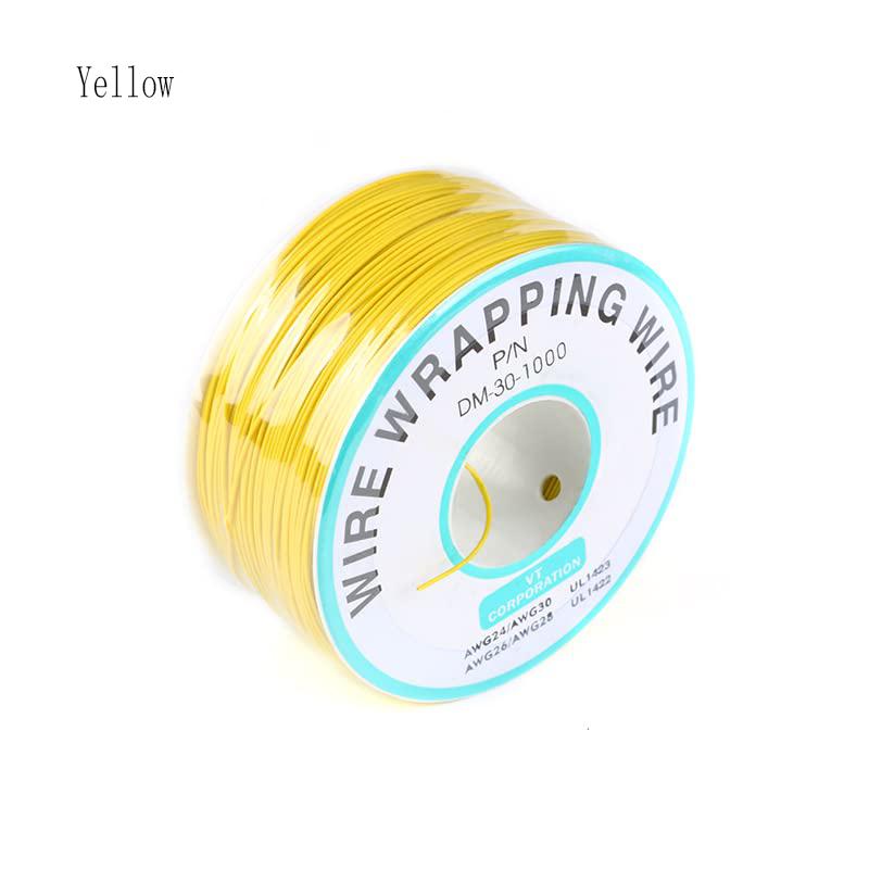 250Meters 30 AWG Wrapping Wire 10 Colors Single Strand Copper Cable Ok Electrical for Laptop Motherboard PCB Solder
