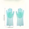 1 Pair 2-in-1 Silicone Pet Bath Gloves & Brush for Dogs, Massage & Bathing Supplies, Thick Gloves