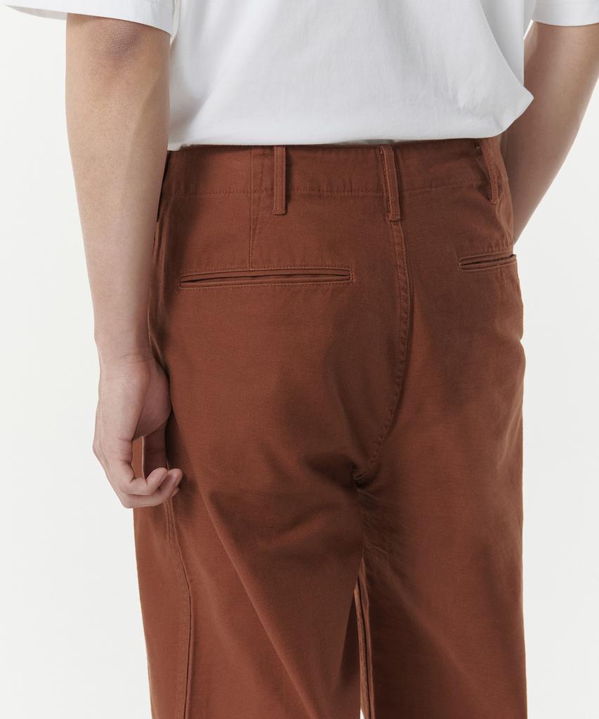 MUSINSA STANDARD Back Satin Officer Pants [Brick Red]