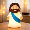 Jesus Night Light Rechargeable Bedside Night Light Dimmable Silicone LED Light Ideal for Religious Gatherings, Gifts for Sunday School, Baptism