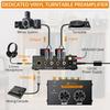 Neoteck phono independent gain and volume 12V preamplifier, controls, 0-49dB, DC.