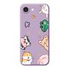 For iPhone 16e Case Animal Gathering Pattern Printing Straight Edge TPU Phone Back Cover