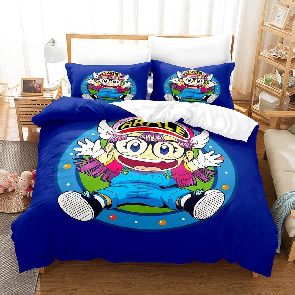 Модный мультяшный аниме-постельный комплект DR S-Slump Arale Простыня Кинг Твин Дабл Детский постельный комплект Микрофибра или Полиэстер Пододеяльник