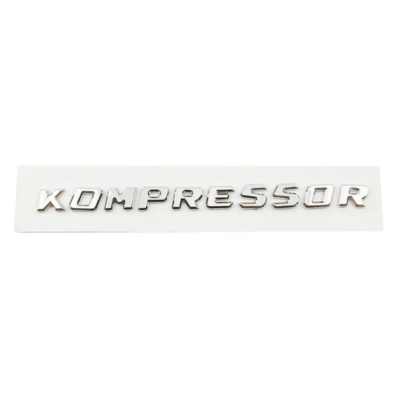 3D KOMPRESSOR Emblem Badge Letters For Benz W203 W204 W211 W210 C SLK Class ABS Glossy Black Chrome Trunk Logo Decal Accessories IX3
