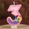 Flowers Handmade Numbers Birthday Candles Cake Decoration Party Festival First Year Number Candles 0-9