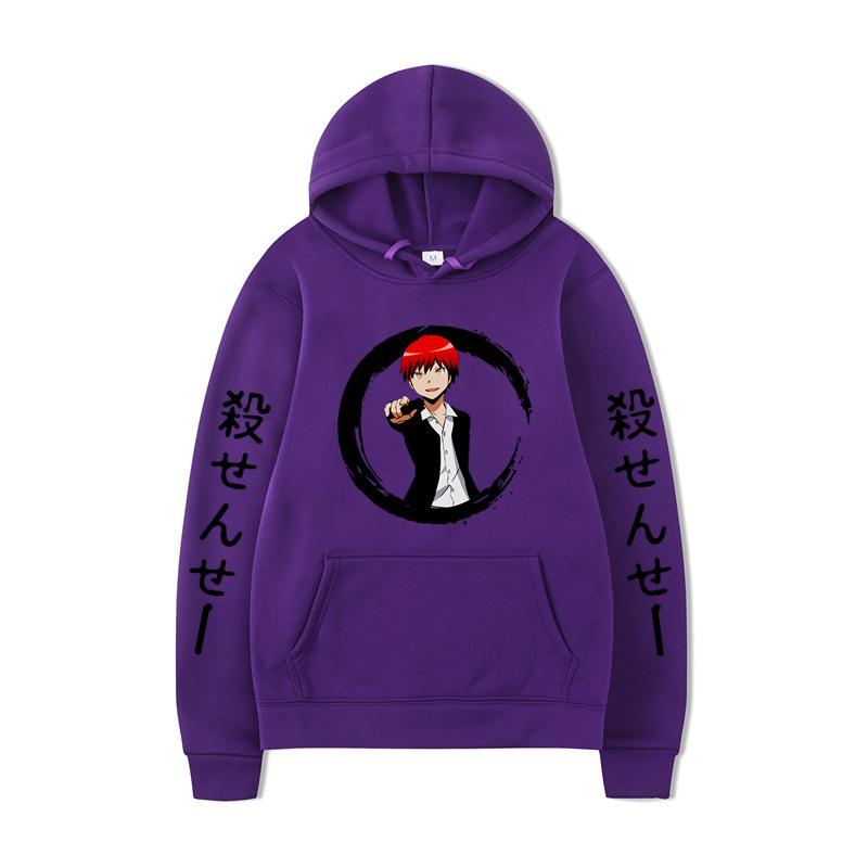 Японские Аниме Худи с Принтом Модная Толстовка Хип-Хоп Повседневная Унисекс Осень Зима Флис Уличная Одежда Топы