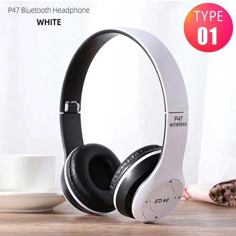 Обновленные беспроводные наушники P47 2025, Bluetooth 5.0, складные наушники HIFI Stereo Bass для музыки, игр, детские наушники для iPhone
