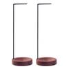 Upside Down Incense Burner Metal Frame Incense Stick Holder with Wooden Base Round Incense Tray for Home Decor Yoga Meditation