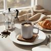 Kubek Ceramiczny do Kawy Herbaty Napojów Ciepłych Zimnych Szary 380 ml