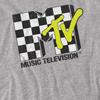Унисекс Взрослая футболка MTV с логотипом в клетку