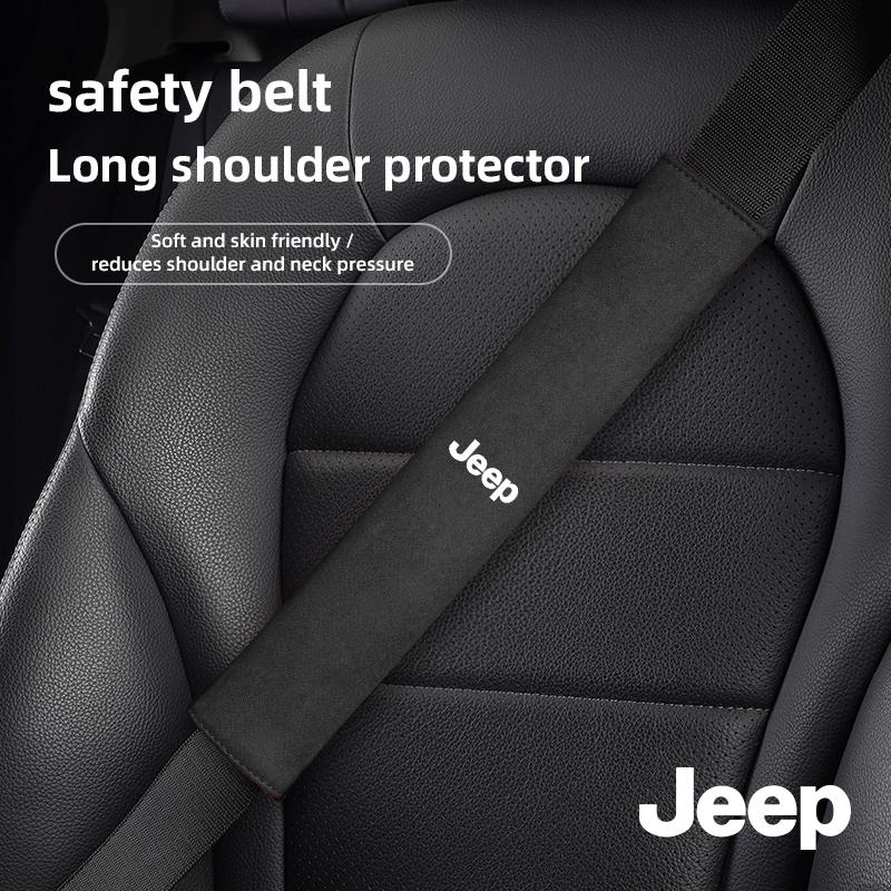 Car Styling Seat Belt Cover Shoulder Strap Pad Harness Cushion For Jeep Grand Cherokee Wrangler JK Gladiator Compass Renegade Pa AKZ1
