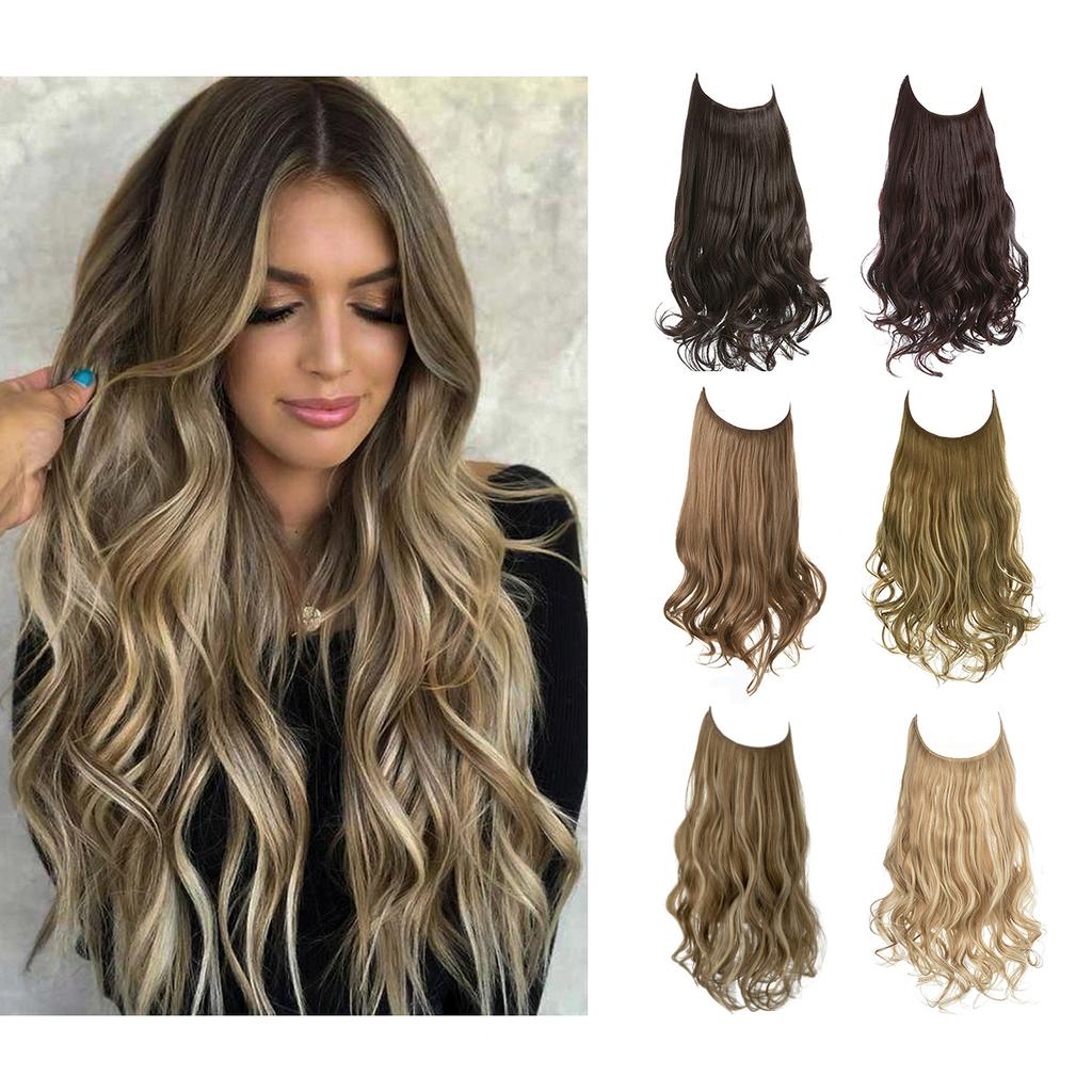 Wigs Have A Large Amount Of Hair, U-Shaped Hair Extensions, Women'S Fishing Line Wigs, Invisible Natural Long Curly Hair