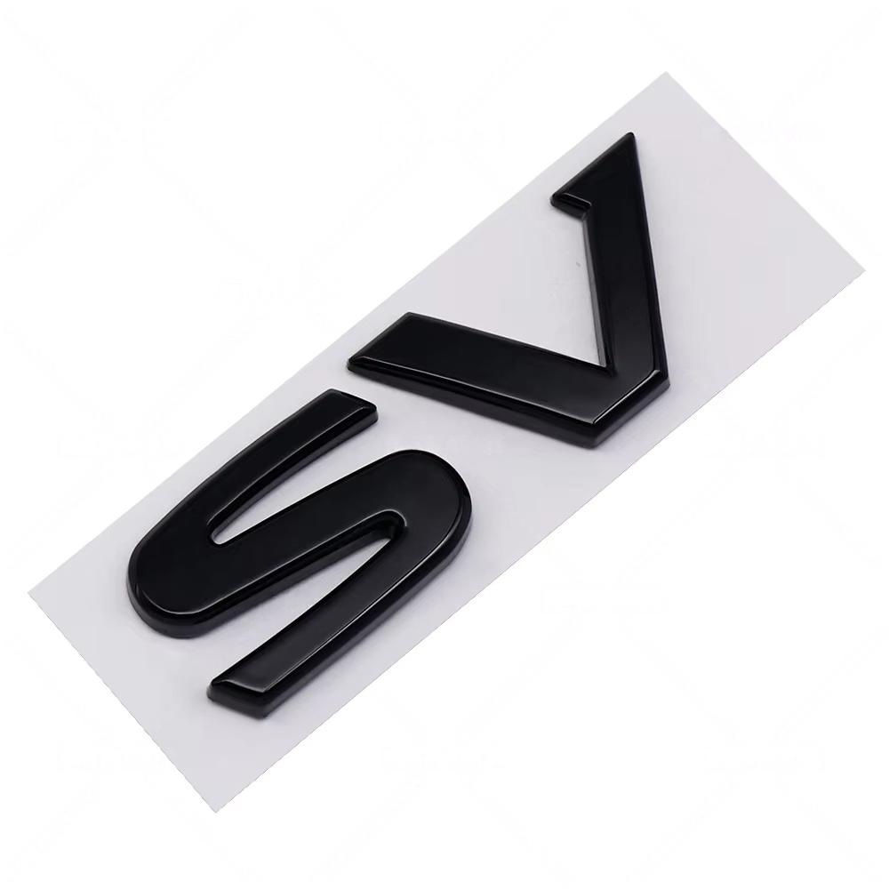 3D Metal SR SV Logo badge Sticker Side Fender Trunk Rear Emblem Decal