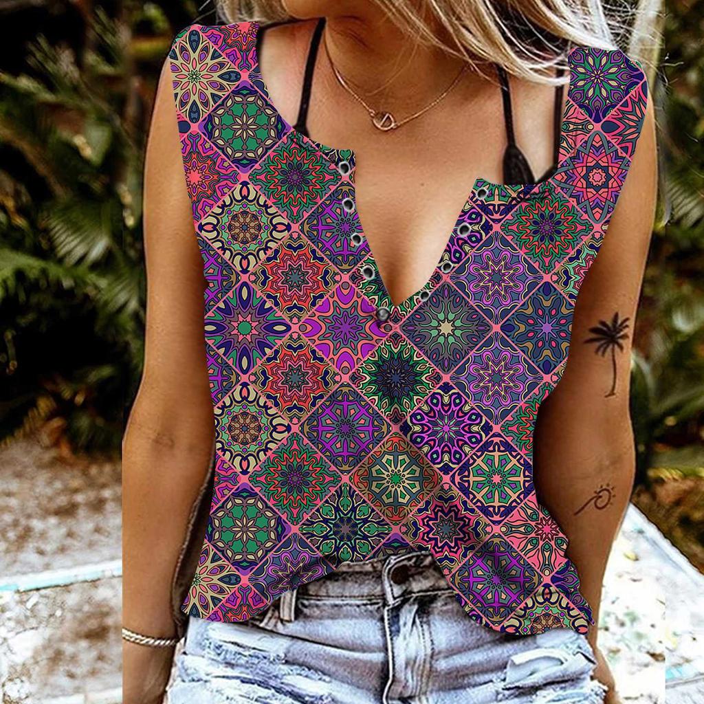 Женские майки, сексуальные летние топы без рукавов с v-образным вырезом, жилет с 3D-принтом в стиле ретро, ​​крутые легкие топы