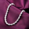 New Women Fashion Sterling  Plated Cuff Charm Chain Bracelet Jewelry 