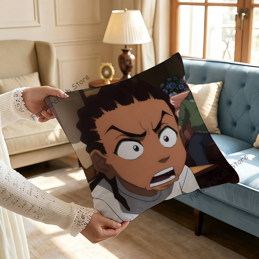 The BBoondocks Cartoon Pillow Case Ultra Soft Skin Friendly Fabric Cloud Like Comfort Concealed Zipper