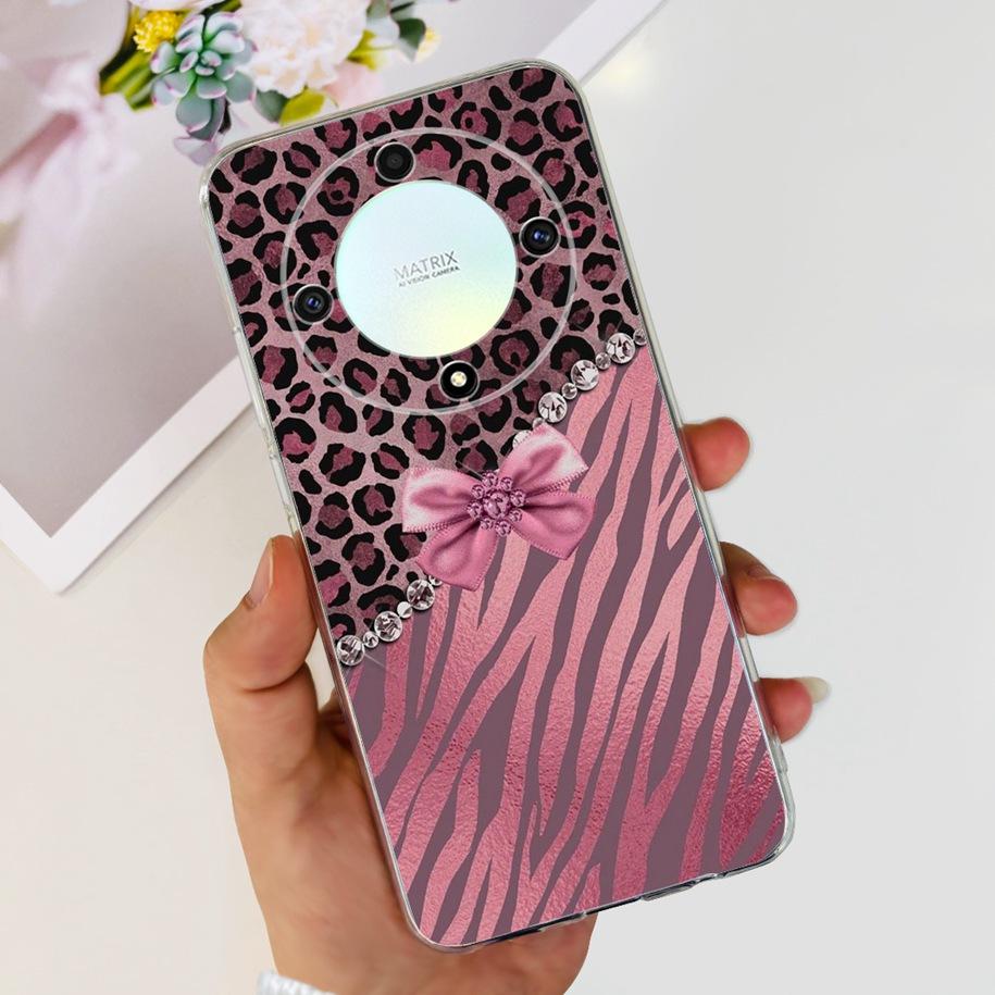Чехол для Honor X9b 5G 2023 Модный Цветочный Прозрачный Силиконовый Мягкий Задний Чехол Для Honor X9a RMO-NX1 Funda HonorX9 X 9 X 9B X 9A Coque