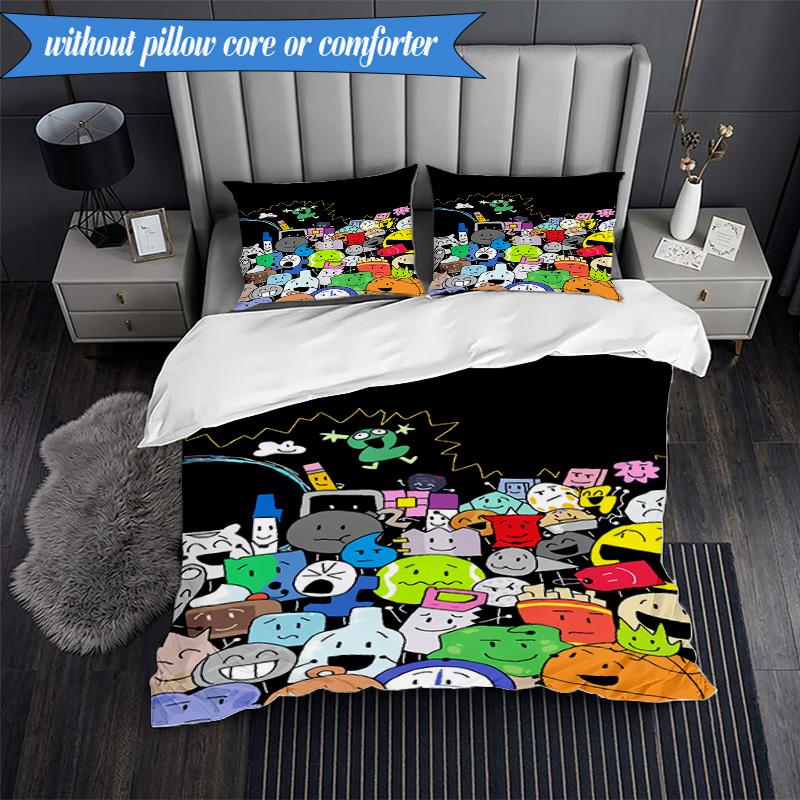 Colorful Dream Island Collage 3pcs K-pop music group Bedding set,Ideal for Bedroom, Dormitory,Including Duvet Cover And 2pcs Pillowcases,Fan gifts