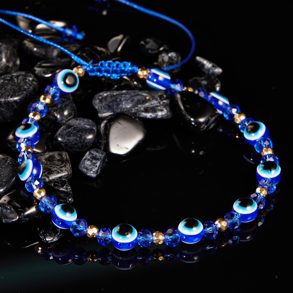 Handmade Boho Turkish Evil Eye Beads Bracelet For Women Men Good Luck Red Rope Woven Gothic Jewelry Party Adjustable Gift