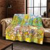 2026 New Cute Cinnamoroll Pompompurin Sanrio Cartoon Flannel Blanket,Warm and Cozy Soft Throw Blanket for Home Bedroom Bed Sofa