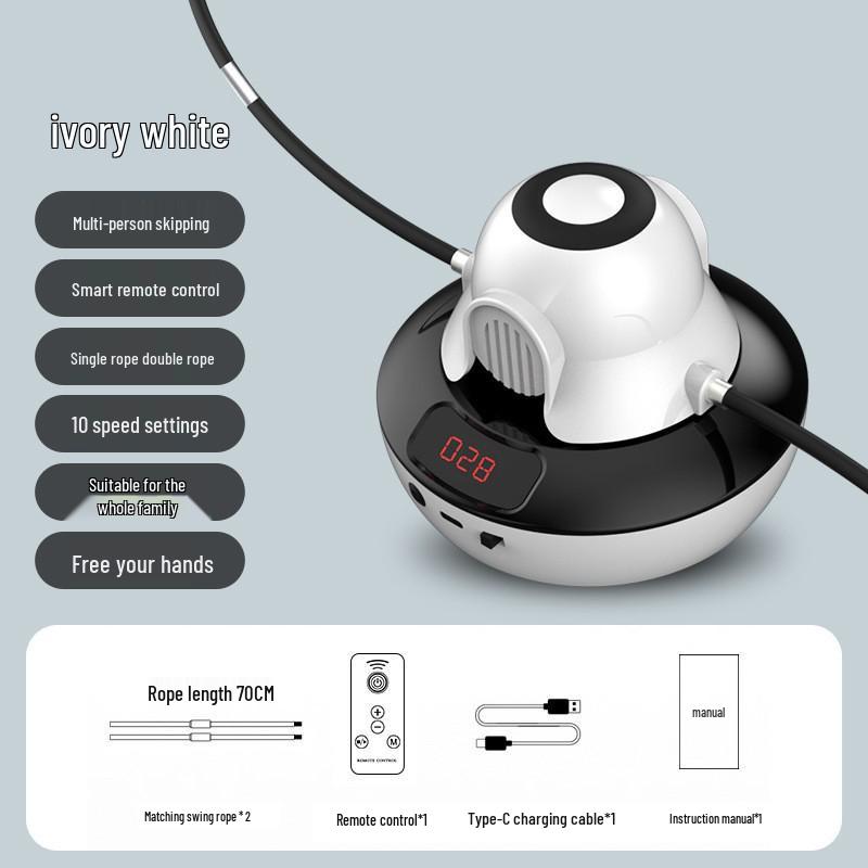 Умная электрическая скакалка с 10 уровнями регулировки и счетчиком с дистанционным управлением для тренировок детей