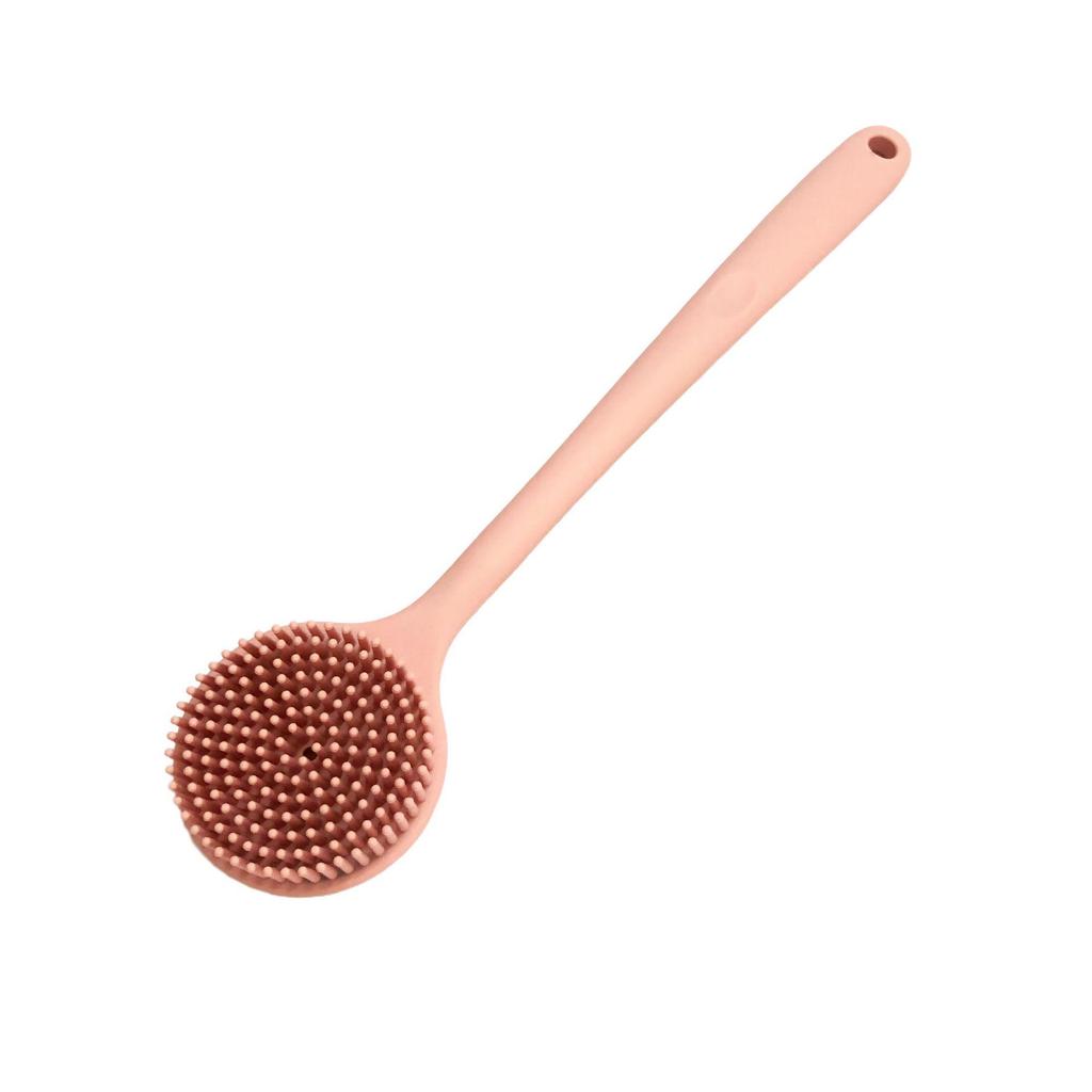 Long Handle Double-Sided Silicone Bath Brush - Exfoliating, Antibacterial, Anti-Mold Back Scrubber