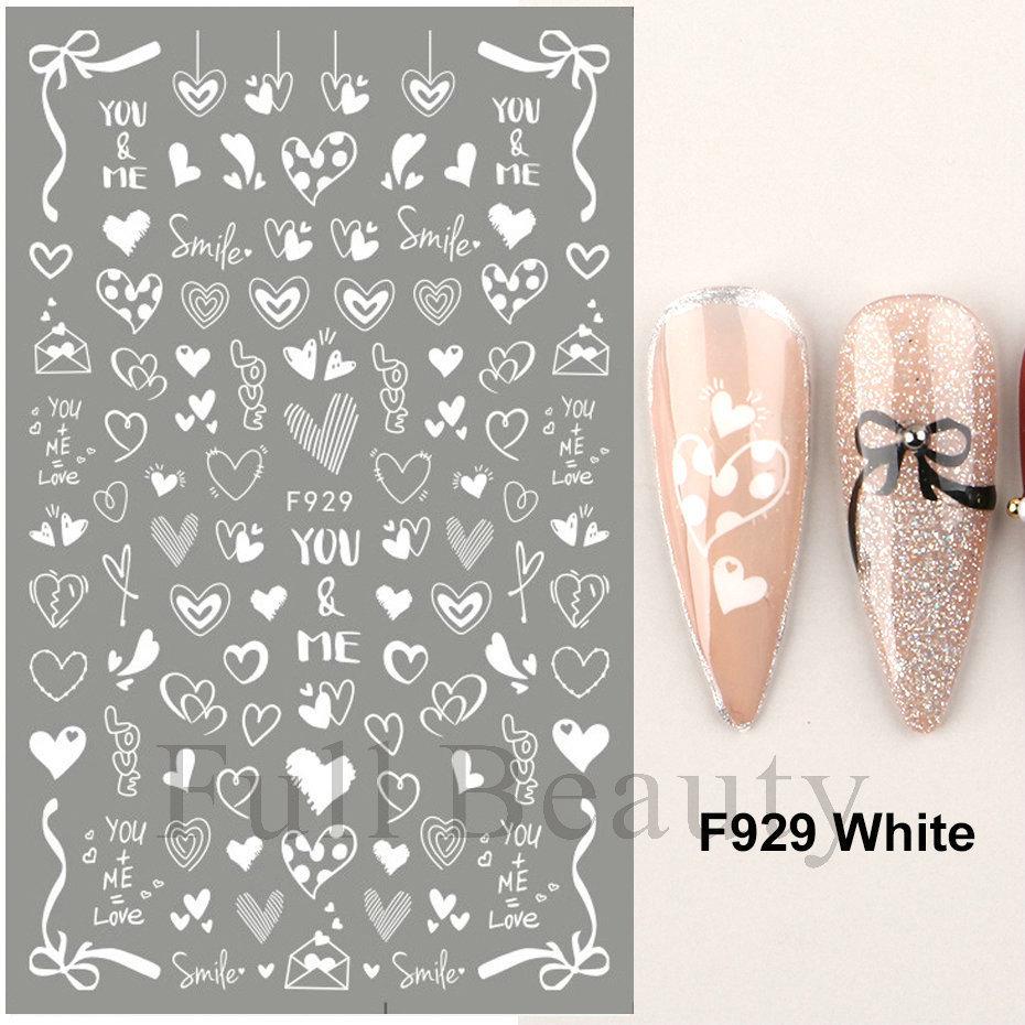 Nail Art Stickers, Romantic Valentine'S Day Love Cartoon Panda Love Adhesive Nail Stickers