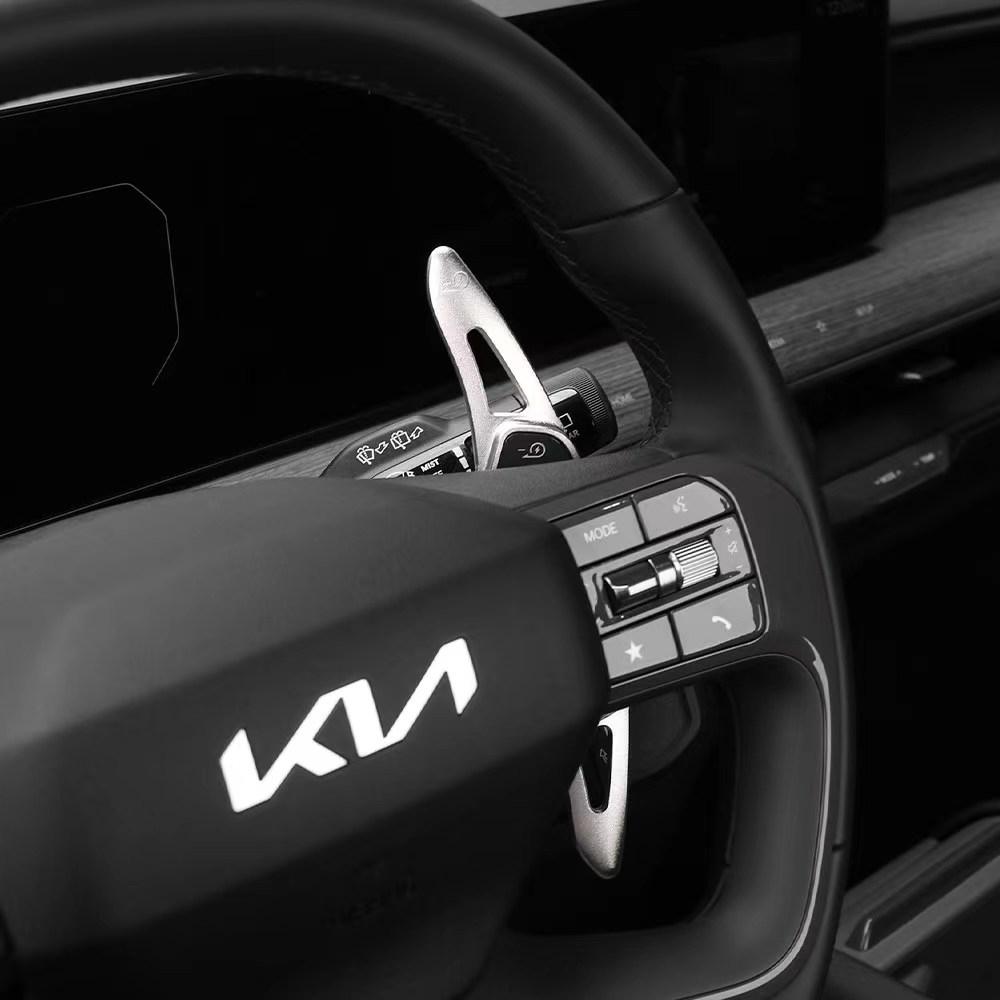 Для KIA EV9 GT-Line 2023 2024 2025 Наклейки-удлинители подрулевых переключателей DSG для руля автомобиля Аксессуары