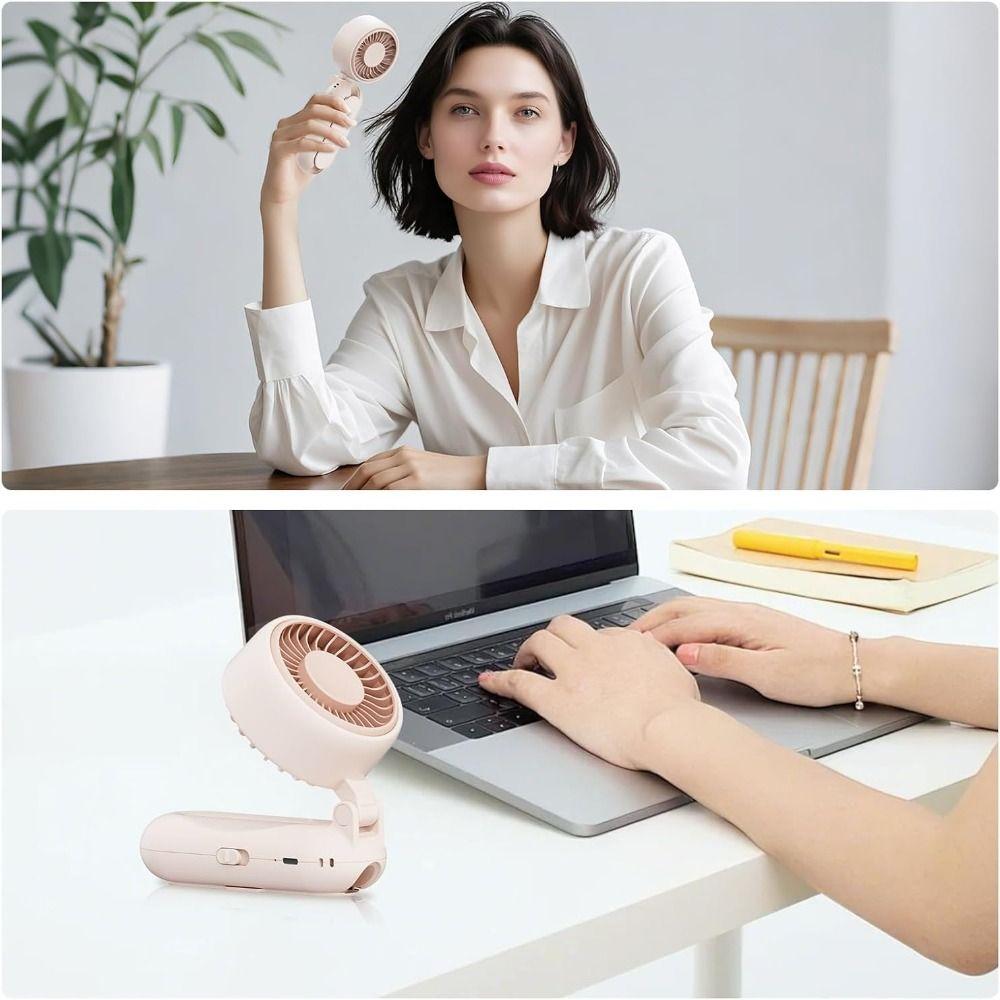 9H Runtime 4 Speeds Personal fan Handheld Small Fan Fits 8-12mm Umbrella