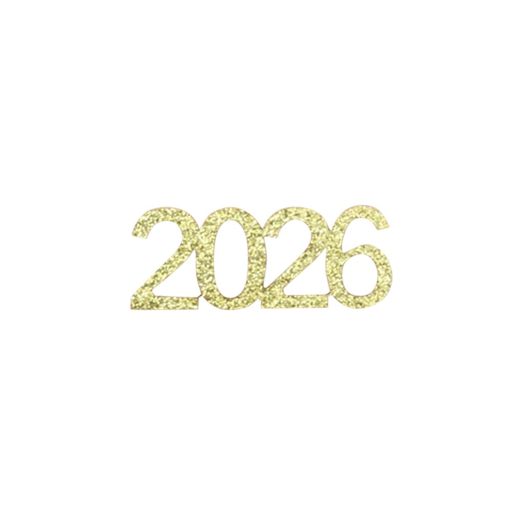 Золотое Конфетти на Выпускной Класс 2026, Блестящее Конфетти 2026 100 шт. Для Украшения Выпускного Вечера и Новогодней Вечеринки 2026.