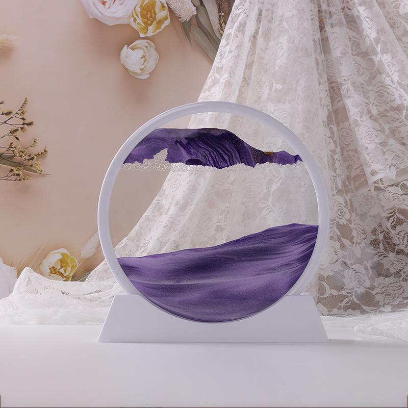 Sandscape Рамка для живой песочной анимации Зыбучий песок 3D Динамические жидкие песочные часы Кинетическая песочная картина Текущий песок Офис Домашний декор Подарки