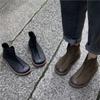 Genuine Leather Short Boots Retro Handmade Cowhide Flat Bottom Comfortable Women's Shoes