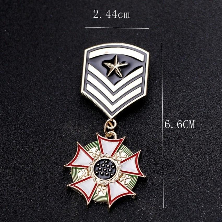 Брошь с подвеской в виде американского флага в студенческом стиле