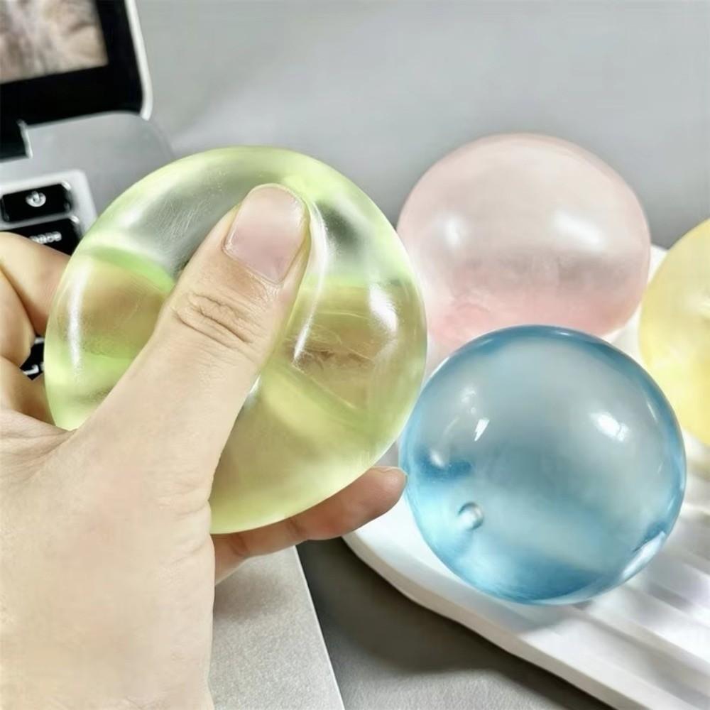 Soft Coconut Oil Squishy Ball Transparent Ball Quick-rebound Squeeze Toy Squishy Toys Decompress