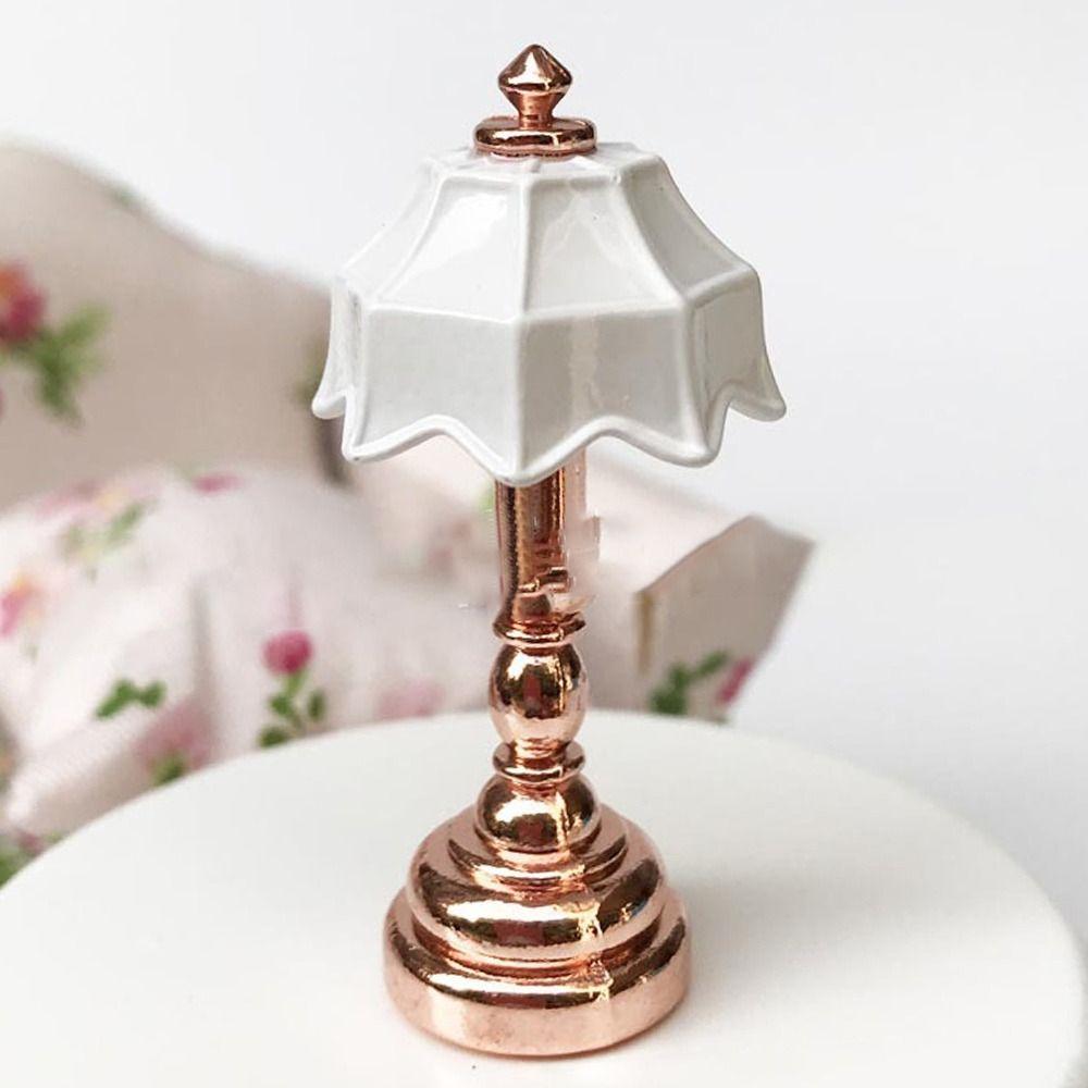 Dollhouse Furniture Toy Lamp Model Miniature Floor Lamp Doll Retro Lamp Crystal Wall Light